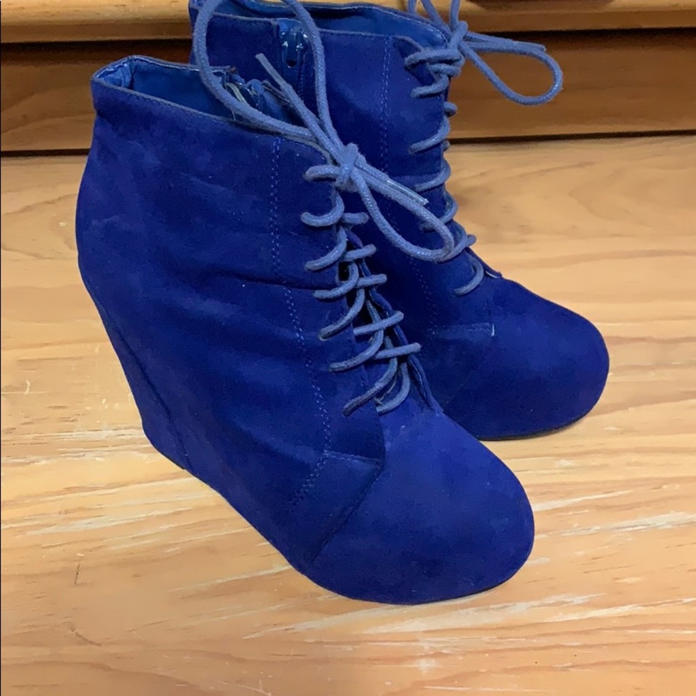 Blue booties